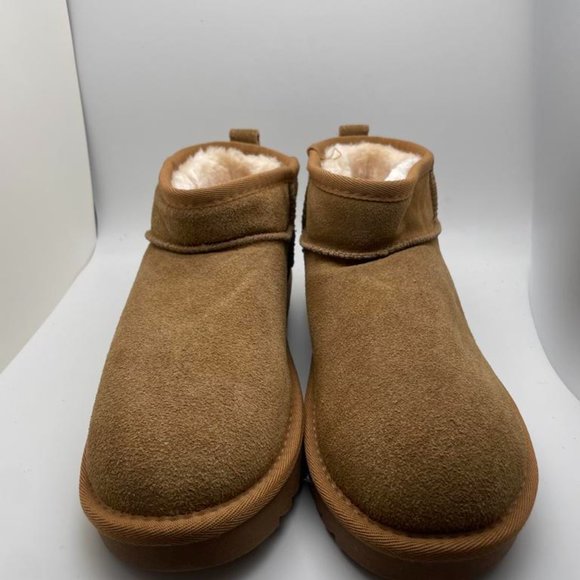 CUSHIONAIRE Women's Cozy pull on boot Chestnut Size 8 - Picture 3 of 6